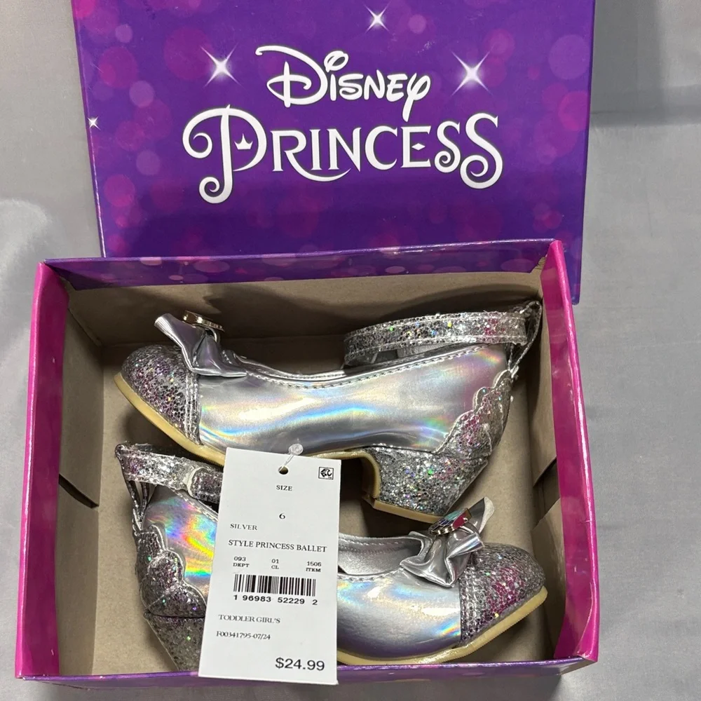 Disney Silver Holographic Mermaid Bow Girls Ballet